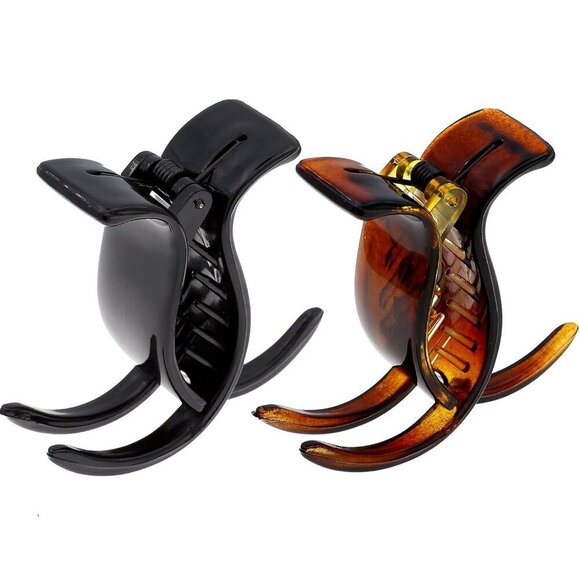 Hair Clips Celluloid Tortoiseshell 2 Pack No Slip Grip Strong Hold Fashion main image 5